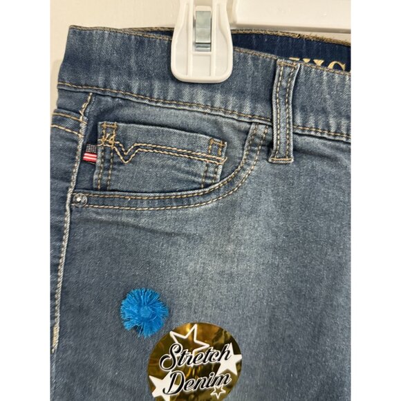 Vigoss Womens Stretch Denim Skinny Jeans With Pom-Pom Details Size 14 Medium Was - Picture 5 of 7